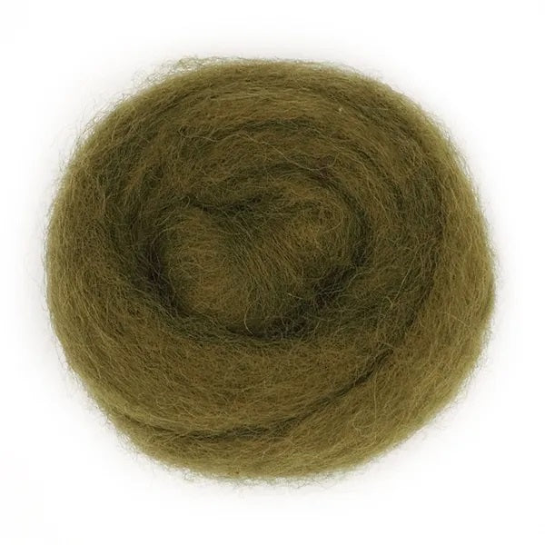 Olive Colour Combed Wool